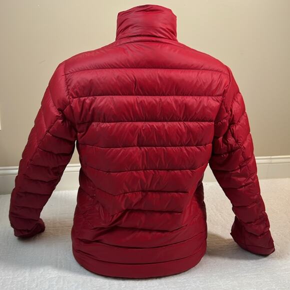 Eddie Bauer Down Red Jacket Lightweight Insulated Zip Pockets S - Picture 3 of 10
